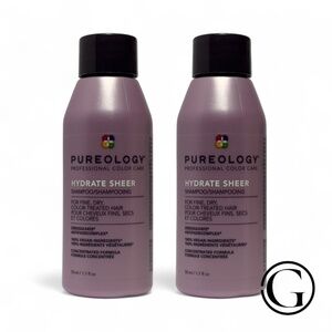 SET OF 2 PUREOLOGY HYDRATE SHEER SHAMPOO 1.7 fl oz / 50 ML